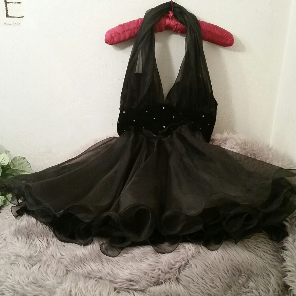 Y2K Cache sexy classy halter dress,7